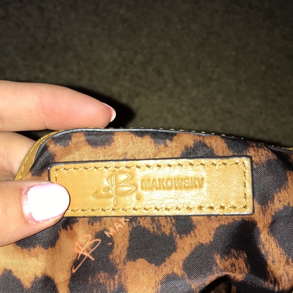 B. Makowsky Tan Leather Shoulder Bag - Picture 3 of 10